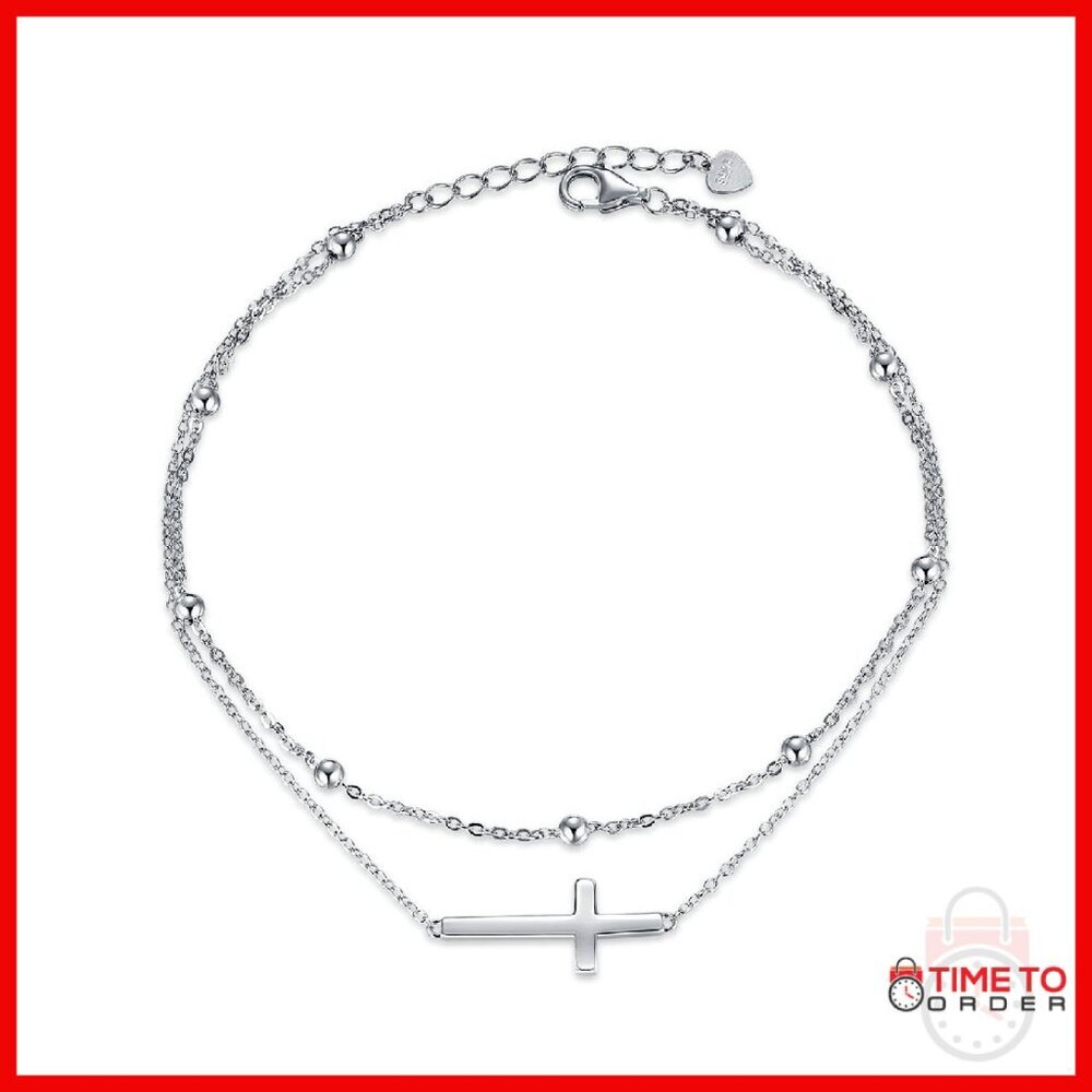 925 Sterling Silver Adjustable Anklet Foot Chain Dainty Hypoallergenic